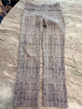 Renuar Black White Abstract Print Pull On Stretch Pants Size 4